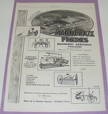 B1152/ MACHINES AGRICOLES TOULOUSE PUBLICITÉ ANCIENNE 1927 / AUTHENTIQUE REVUE