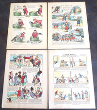 LOT DE 4 x PLANCHES - IMAGERIE PELLERIN D'ÉPINAL - TBE