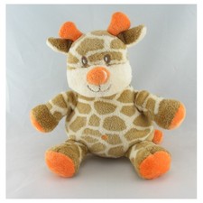 Doudou girafe cornes oranges