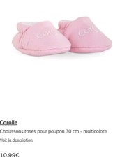 Chaussons roses Poupee Ma Corolle36cm