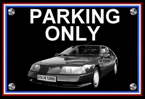 Plaque parking only - parking, alpine