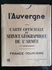 La France sillonnée par DUNLOP - L'Auvergne - 1929 Carte routière publicitaire
