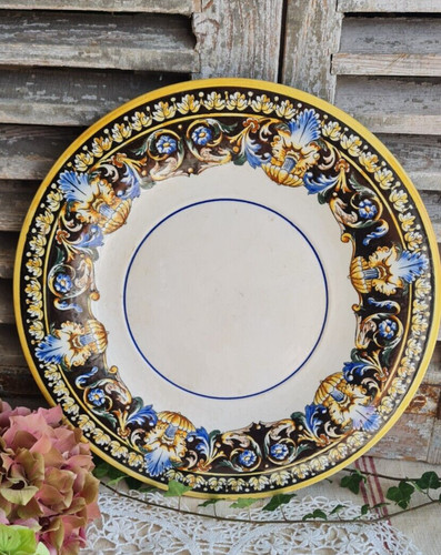 Ancienne grande assiette cache - grande,