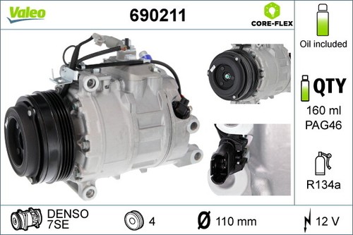 Valeo 690211 compressor air - 690211, compressor,