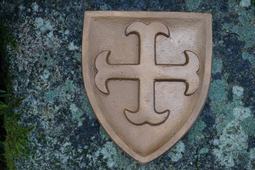 Hf1388 bronze blason croix - bronze,