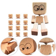 Figurine homme secouant en bois pour tableau de bord et bureau de voiture avec 1