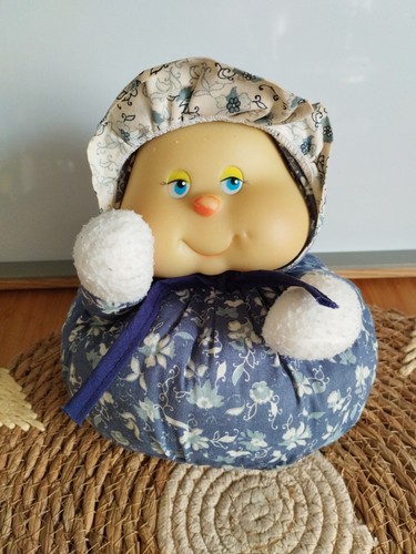 Peluche doudou boule bleu