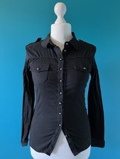 Chemise Etam 🐦‍⬛ Noir Rayures Militaire 🐦‍⬛ Taille 38