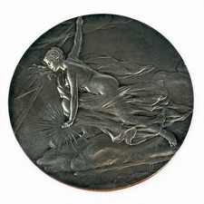 Médaille Art Nouveau signée