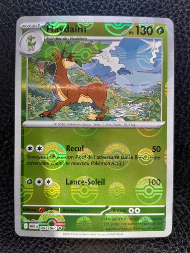 Carte pokemon haydaim 007 - carte,