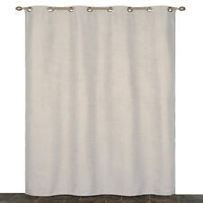 Rideau suédine Thermique doublé Polaire, Beige - 140x180cm Prêt a poser