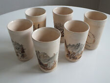 Exceptionnelle série 6 mazagrans Cazalas années 1950