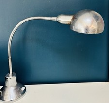 Lampe de bureau 1950 1960 vintage style industriel - rétro loft - chromée