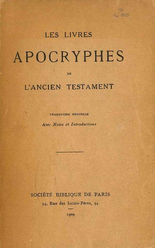 Les livres apocryphes - , de