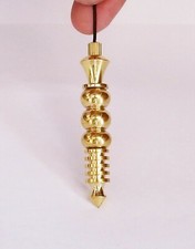 PENDULE LAITON MASSIF 5 PS 3 EMETTEUR PUISSANT 40 GR RADIESTHESIE ESOTERISME °*