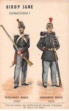 Chromos.AM13556.Sirop Jane.10x6 cm environ.Transformation uniformes armée Fra