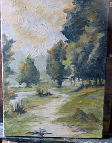 Huile ancienne allée - allée, dans
