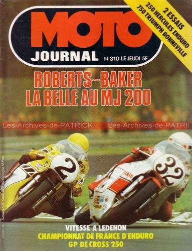 Moto journal 310 triumph 750 - moto,