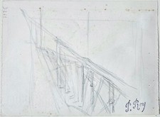 Pierre Roy escalier étude «éclair» Précurseur de la peinture surréaliste Nantes