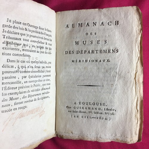 Almanach des muses - almanach,