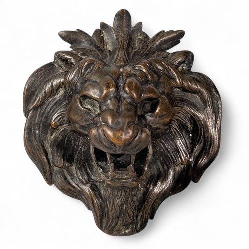 Mascaron mufle lion bronze - mascaron,
