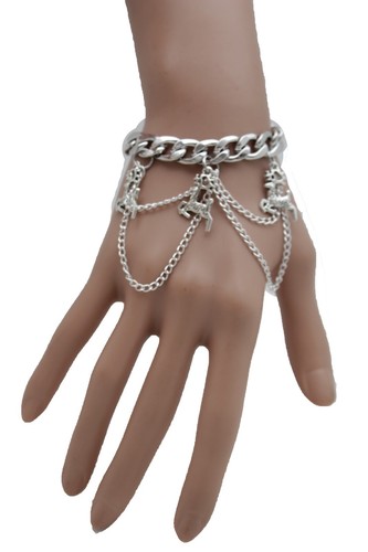 Femme argent métal chaînes - métal,