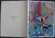 Encart dépliant VINS NICOLAS "Danseur" Alexandre ALEXEIEFF 1936 imp. Draeger 