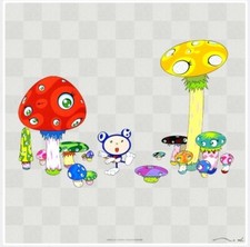 Affiche Guru Guru Champignon Limitée De 300 Pièces Par Takashi Murakami