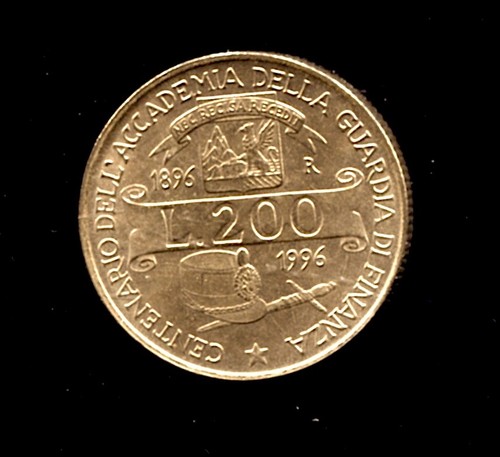 Italie pièce 200 lires - de,