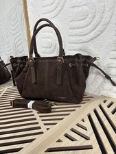 Sac à main chocolat suédé