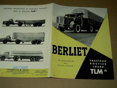 Prospectus camion berliet tlm - prospectus,