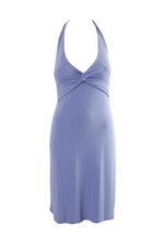Robe Halter Crêpe Bleu