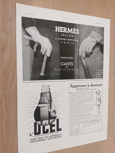 Publicité 1935 hermes gants - hermes,