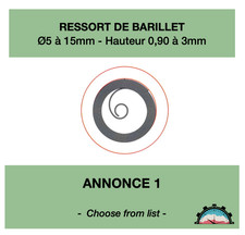 Ressort Barillet de Montre