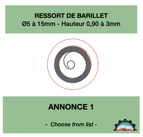 Ressort barillet montre - ressort,