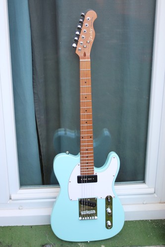 Telecaster p90 bleu ciel - telecaster,