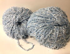 lot de 10 pelotes de laine fantaisie bleu ciel/ FABRIQUE EN FRANCE