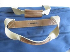 grande valise souple bleue Lancel