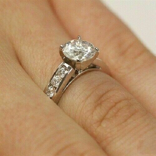 Bague fiançailles blanche - bague,