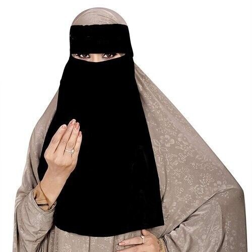 Voile visage hijab monocouche