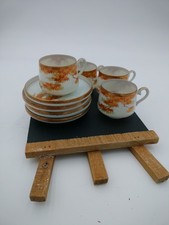 Service à thé ancien porcelaine Kutani Japon coquille d'oeuf