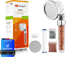 Pommeau de Douche 3 Modes - Haute Pression, Filtre Anti-Calcaire, Économiseur