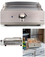 Plancha électrique gaz Barbecue 2800W acier INOX émaillée 45x35 cm Allumage