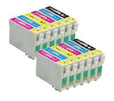 12 Pièce Cartouches pour Epson Stylus Photo R265 R360 RX585 RX685 - Neuf