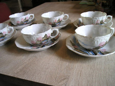 PORCELAINE FINE du JAPON  - service à thé ANCIEN -MEIJI- PEINT à la MAIN