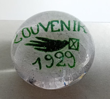 Ancien Presse-papier Sulfure souvenir 1929