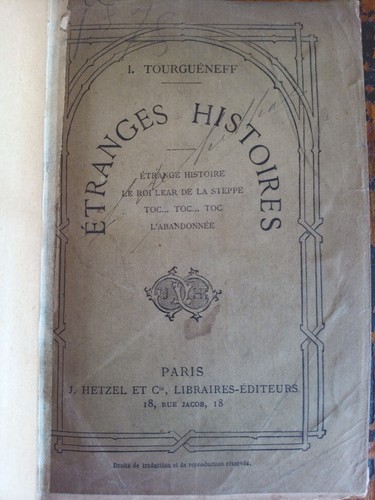Ivan tourguéneff étranges - tourguéneff,