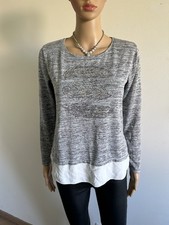 Pull gris et blanc à manches longues Breal taille 36 TBE