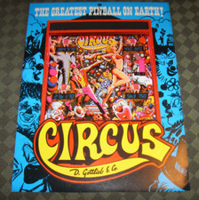 1980 : original flyer tract promo document Pinball flipper Gottlied Circus
