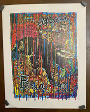 affiche NÏMES Féria 90 par : Robert COMBAS -Entoilée :57 x 44 cm